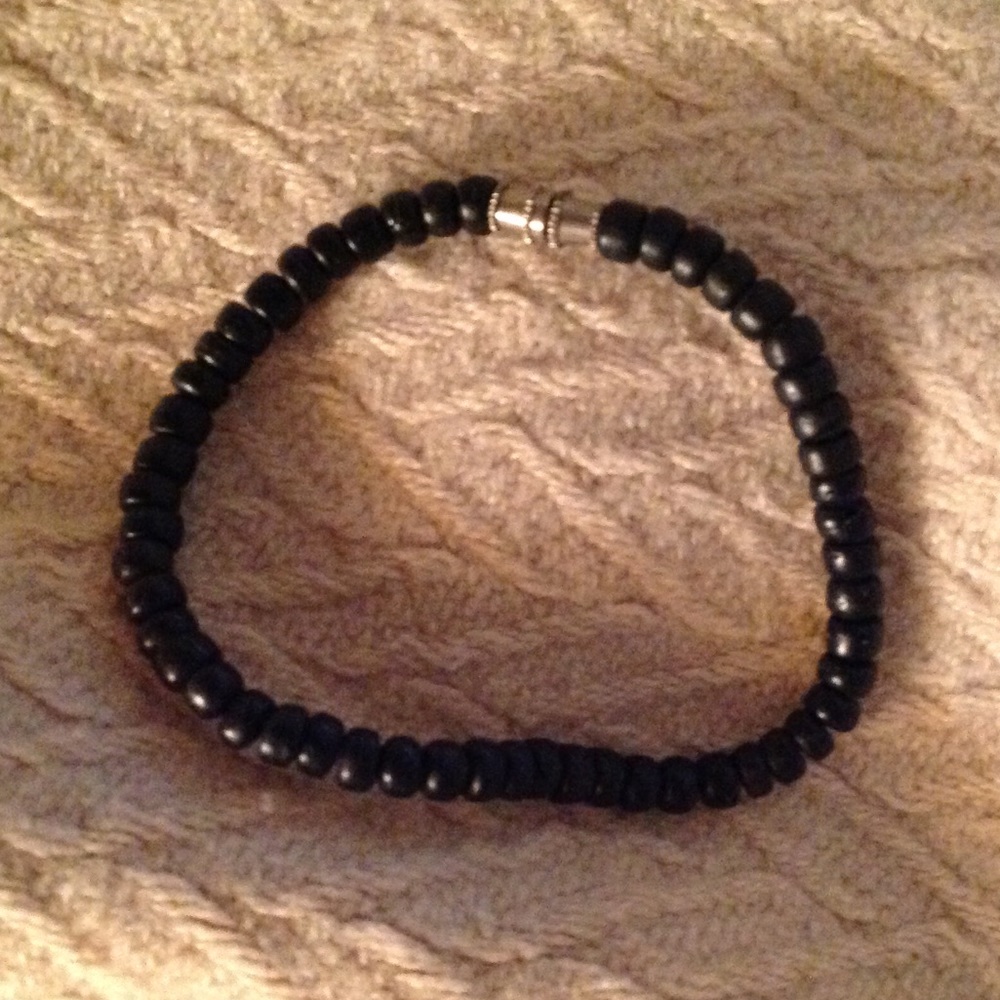 Black Beaded Bracelet